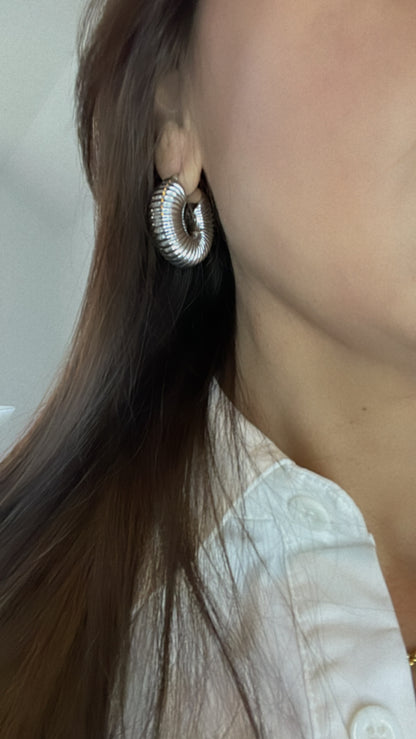 Large Thick Hoop Earrings