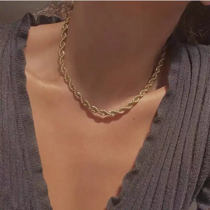 Twisted Gold Rope Chain