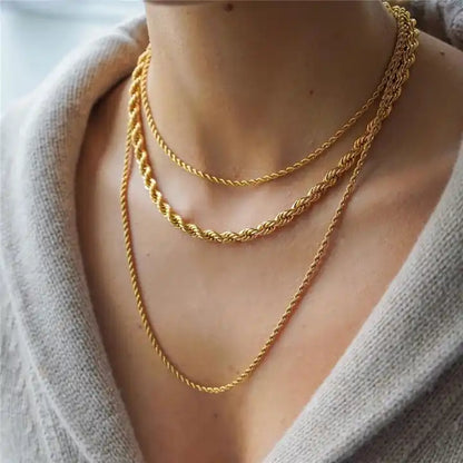 Twisted Gold Rope Chain