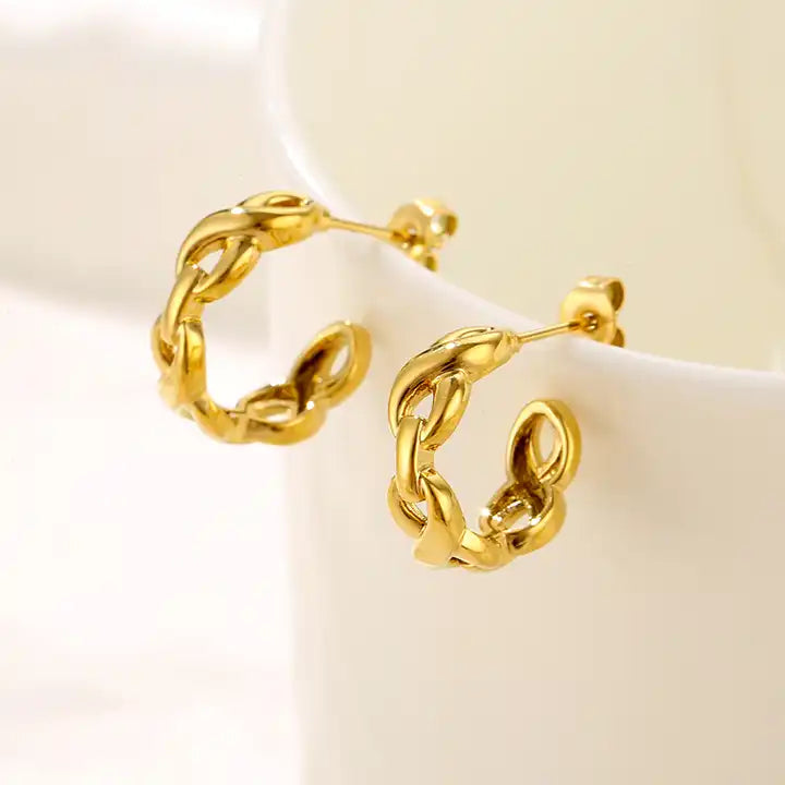 Hoop Stud Earrings