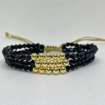 Triple Strand Beaded Bracelet