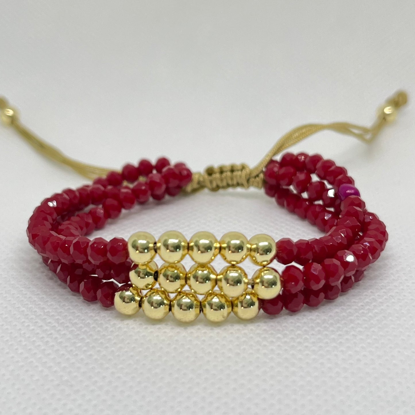 Triple Strand Beaded Bracelet