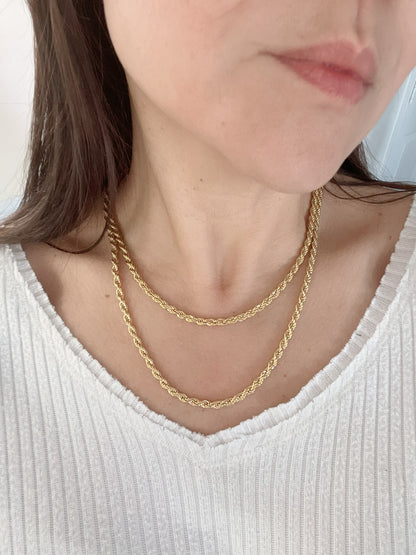 Twisted Gold Rope Chain