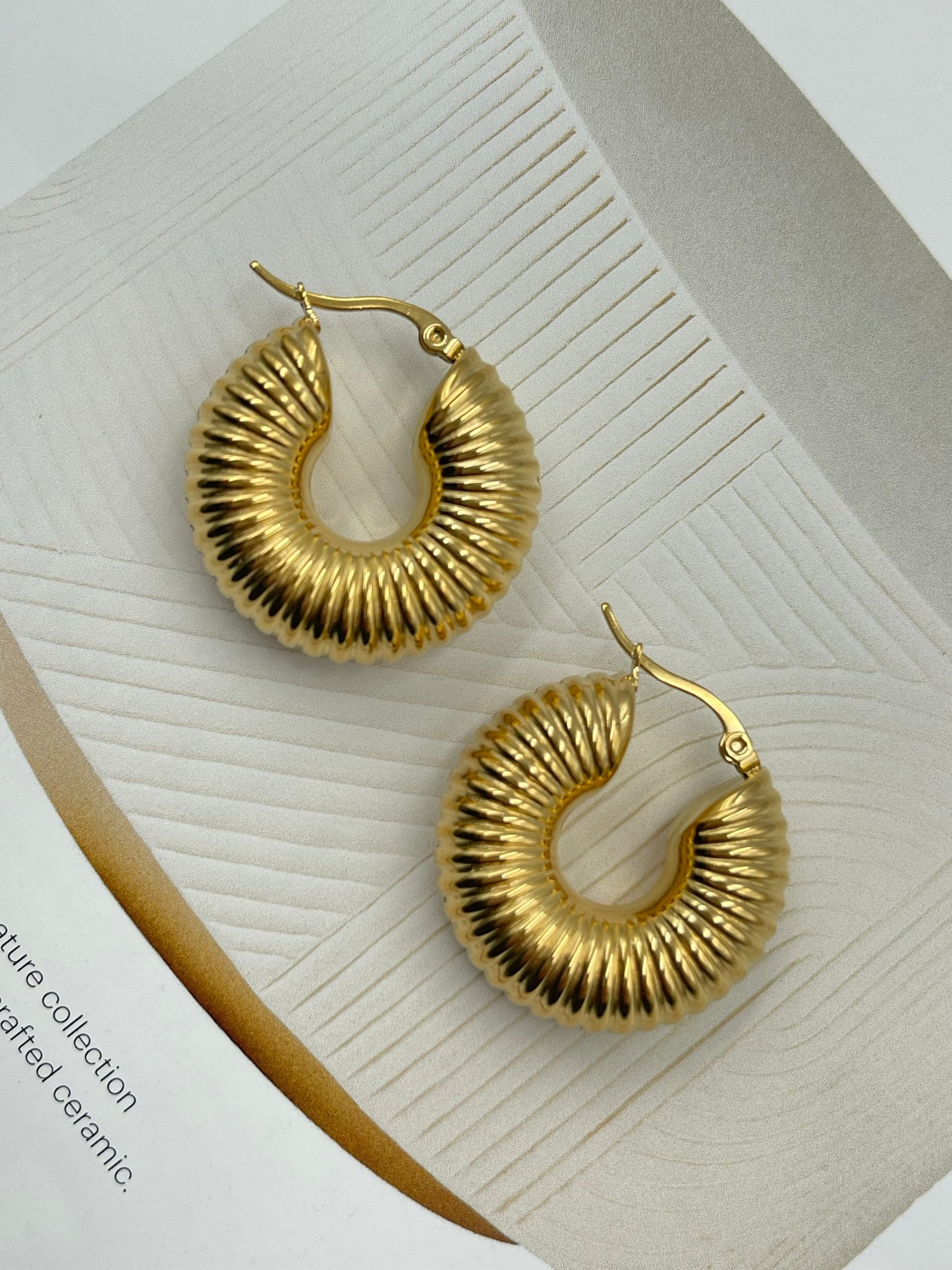 Large Thick Hoop Earrings