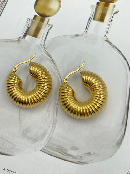 Large Thick Hoop Earrings