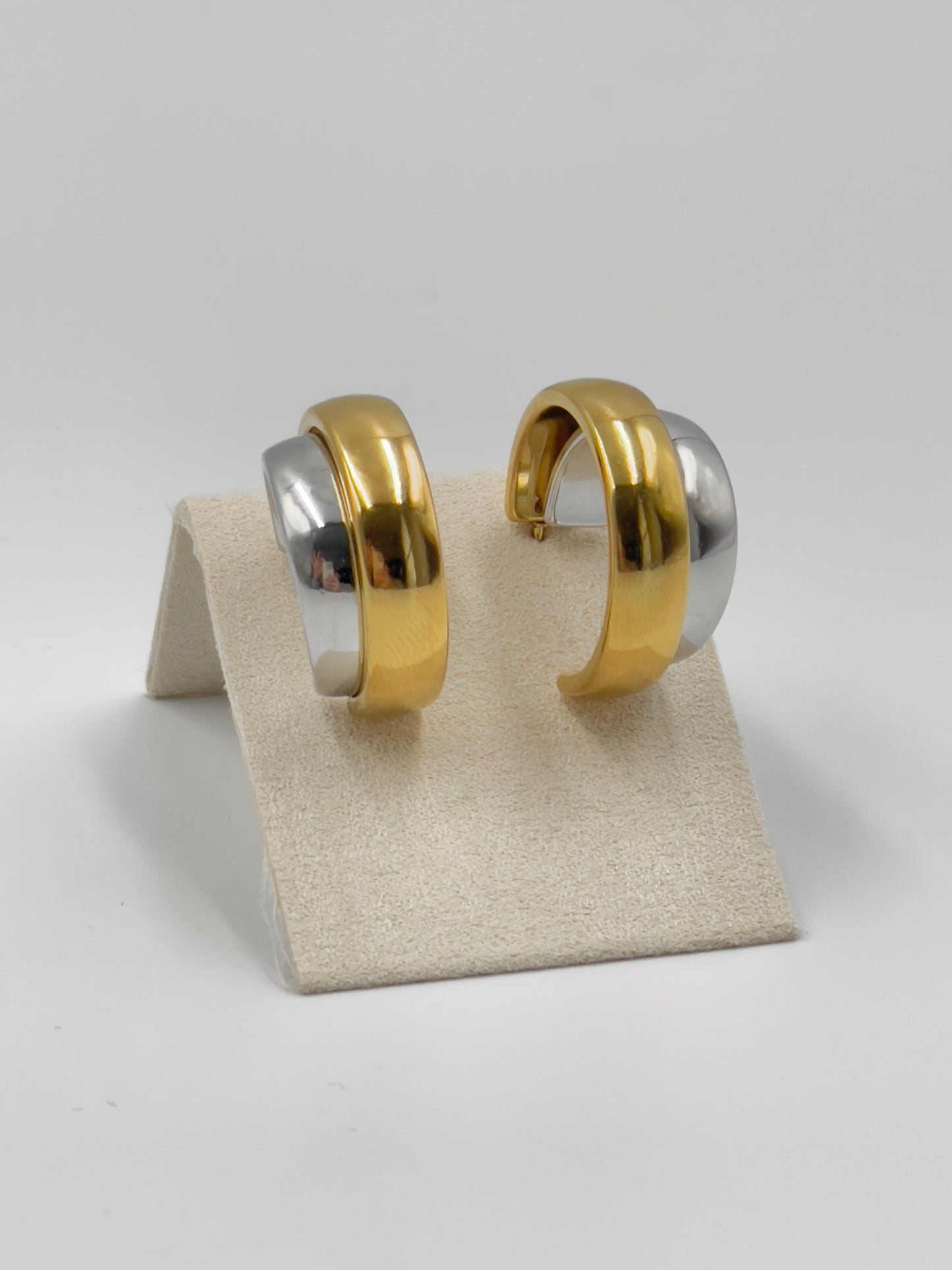 Two Tone hoop Earrings