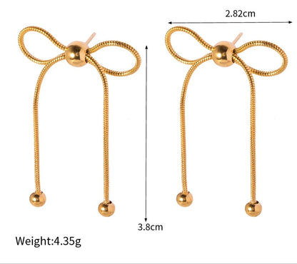 Gold Bow Earring