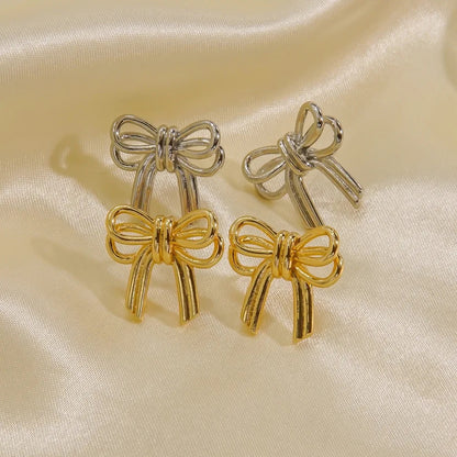 Double layered Bow Earring