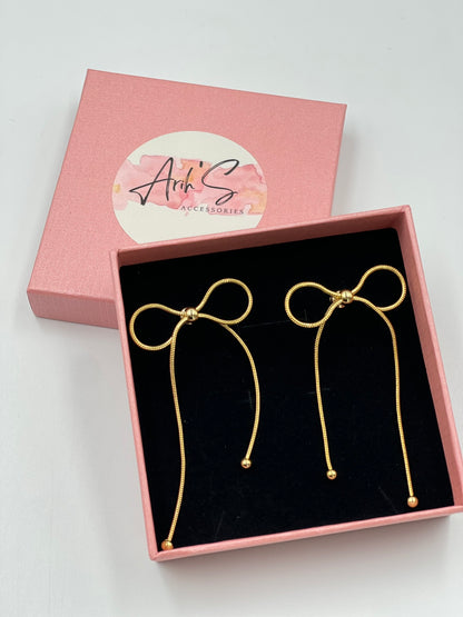 Gold Bow Earring