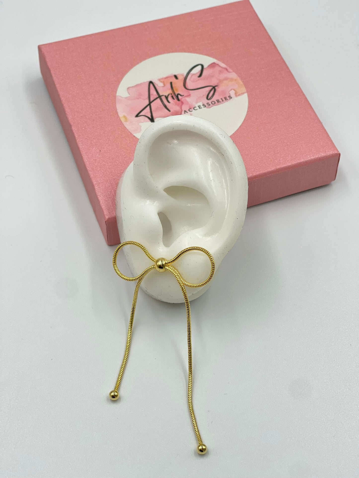 Gold Bow Earring