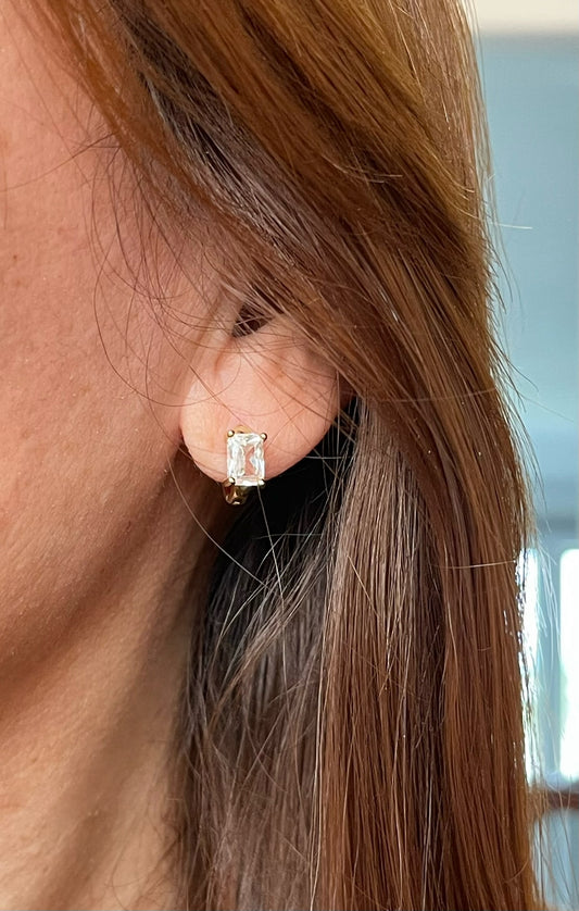 Single Zircon Earrings