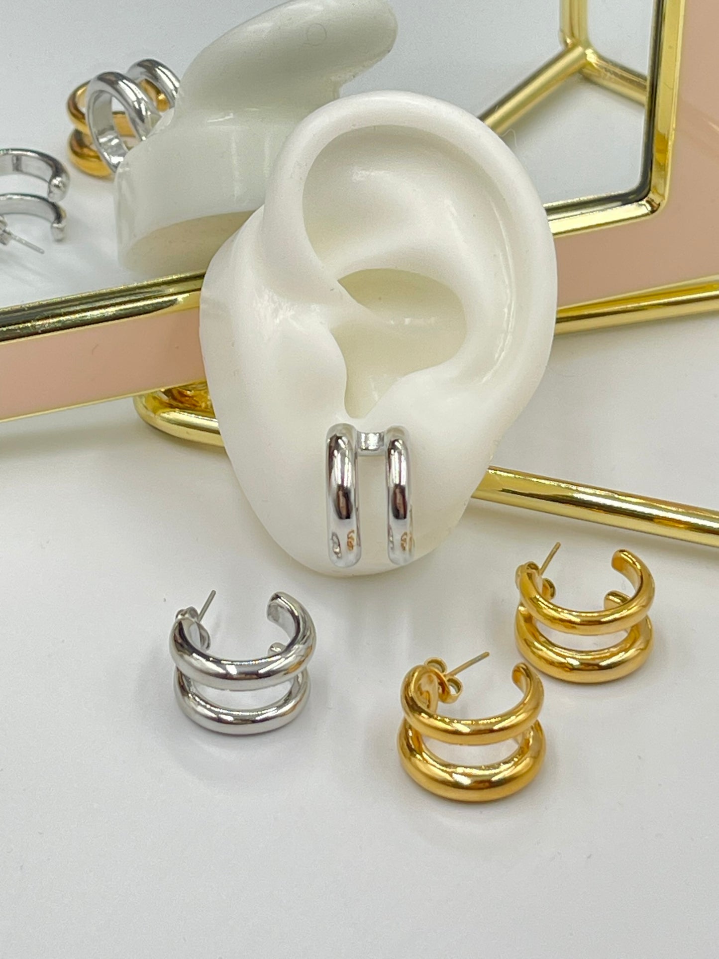 Double C Shaped Earrings