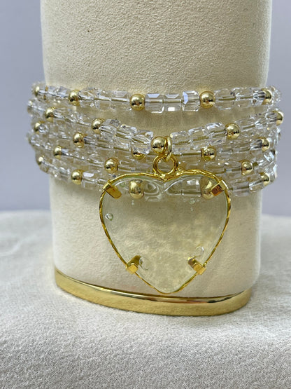 5 Strands Crystal Bead Bracelet